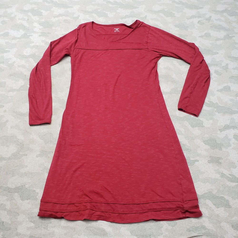 Horny Toad Dress Womens Medium Red Long Sleeve